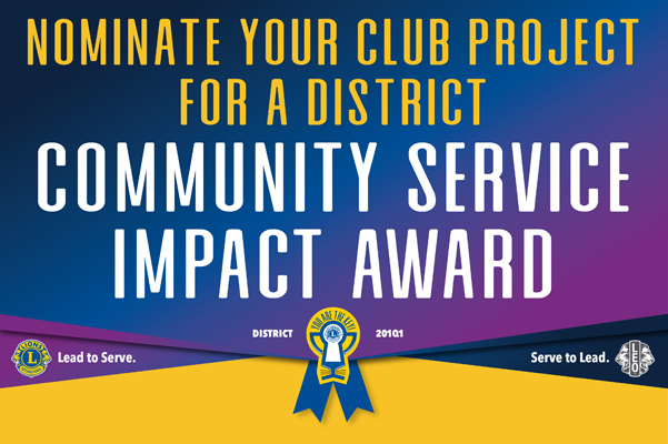 Community Service Impact Award - July to September